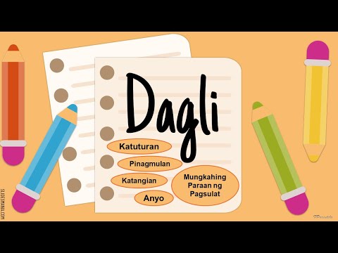 DAGLI | KATUTURAN, PINAGMULAN, KATANGIAN AT ANYO | MGA MUNGKAHING PARAAN SA PAGSULAT | FILIPINO 10