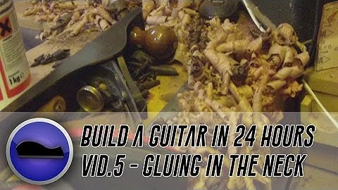 Ep 5 - How to Build a Custom PAF Guitar -  Gluing the through neck to the body wings