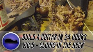 Ep 5 - How to Build a Custom PAF Guitar -  Gluing the through neck to the body wings