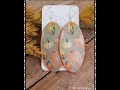 Wood Earrings With Paper and Mod Podge