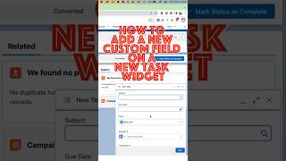 Add custom field to New Task widget #Salesforce screenshot 4