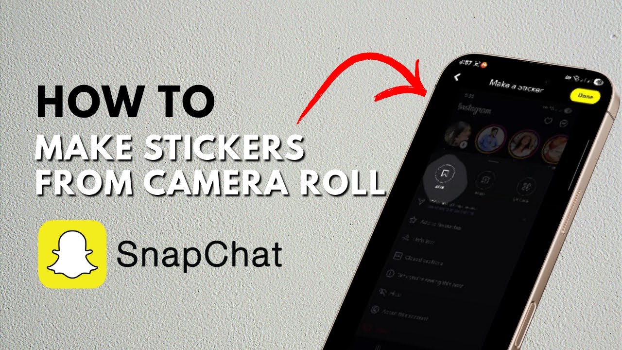 How To Make Snapchat Stickers From Camera Roll - Full Guide - YouTube