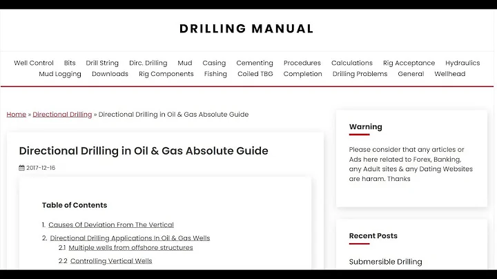 Drilling Manual | Directional Drilling Guide In Oil & Gas