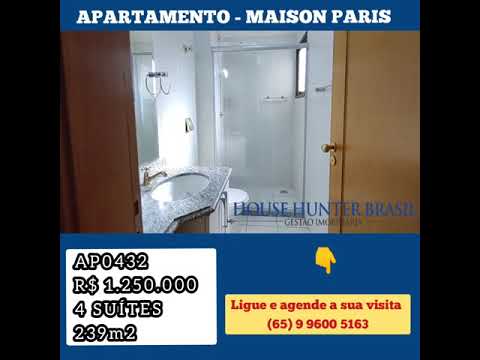 Edifício Maison Paris - Apartamento com 4 suítes, com 239,13m² à venda