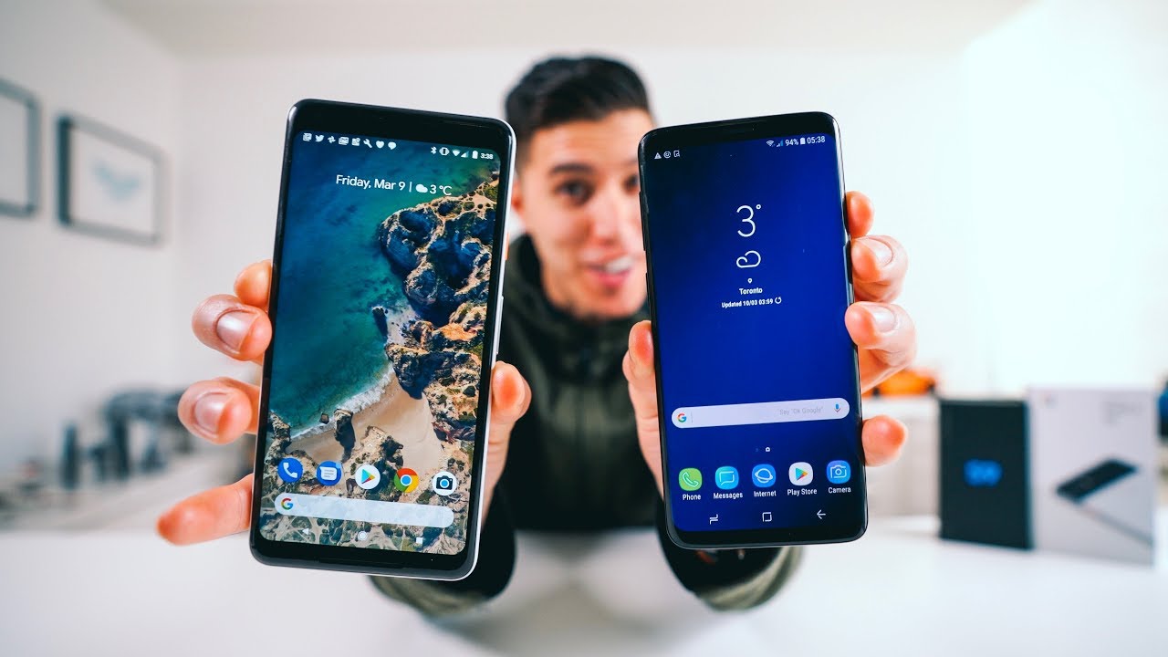 Samsung Galaxy S9 y Google Pixel 2 XL - Comparación