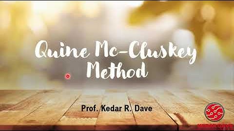 Quine Mc Cluskey Method
