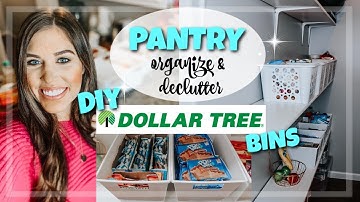 KITCHEN PANTRY ORGANIZATION WITH DOLLAR TREE BINS! | Dollar Tree DIY