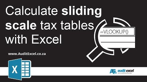 Calculate tax tables with VLOOKUP exercise- Solution video link shown in description