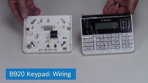 B920 Keypad: Wiring
