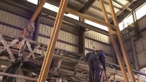 Rigid Lifelines Rolling A-Frame Mobile Fall Protection System - Mine Application