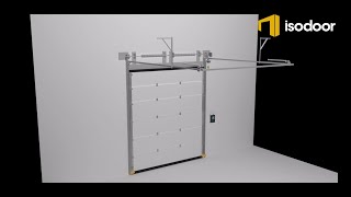 Sectional Industrial Door Normal Lift Installation Animation