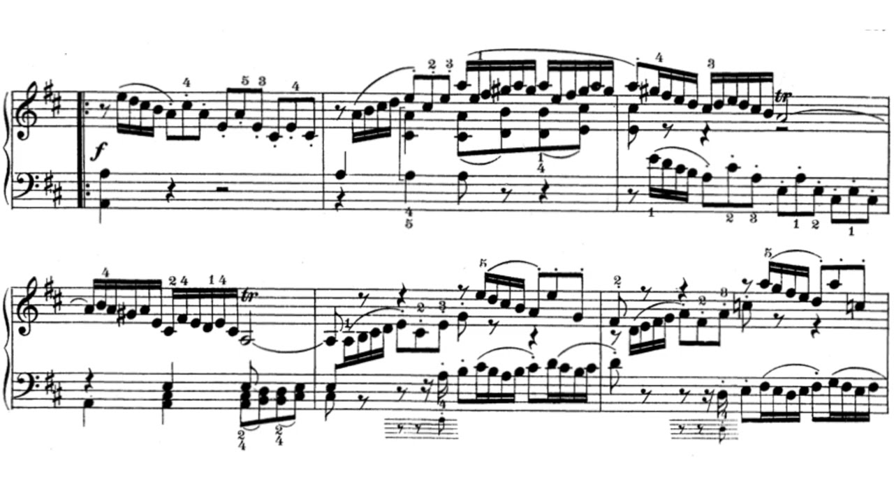 J.S. Bach: Prelude No. 5 - BWV874 - Gould - [Audio+Score]
