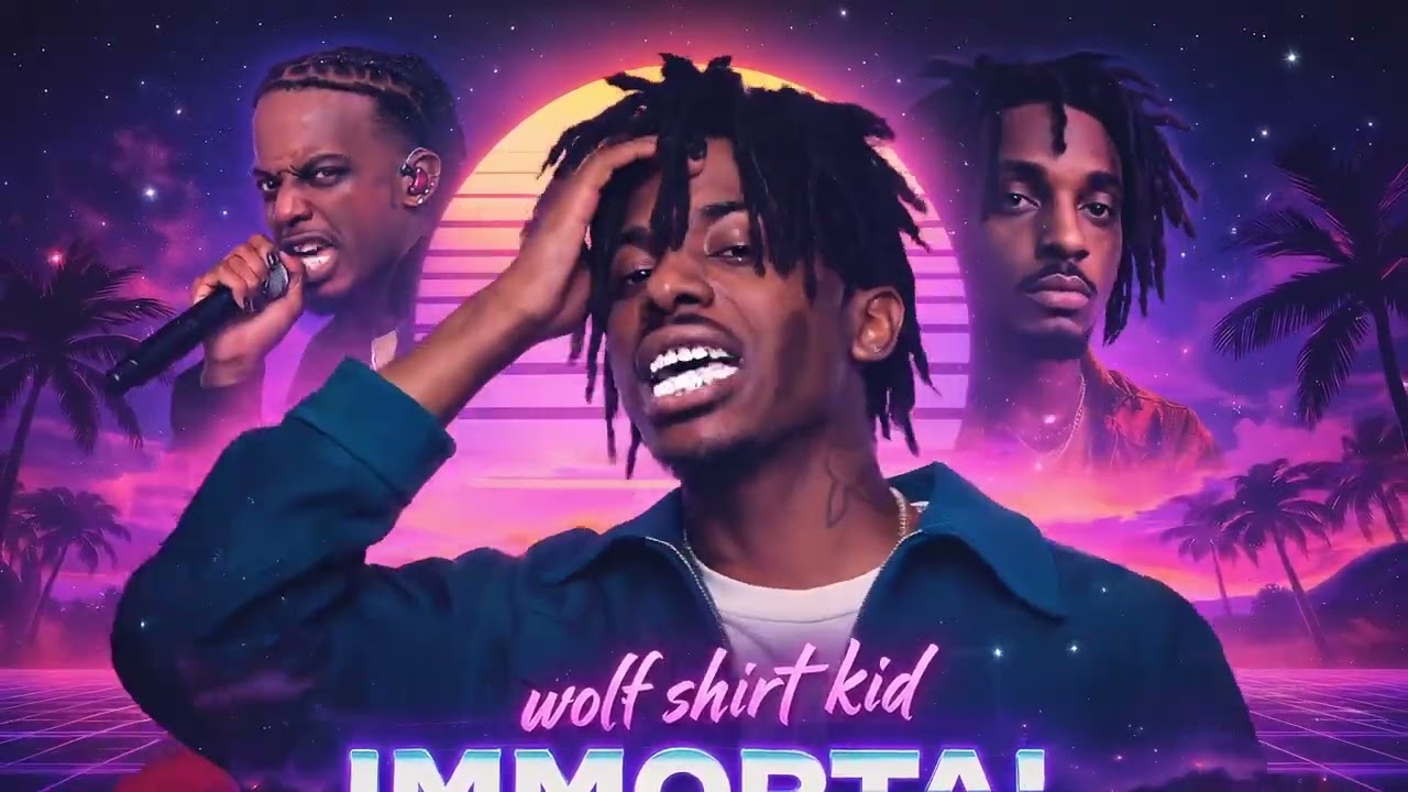 IMMORTAL (Synthwave AI Cover) | Playboi Carti x 80s Retro Neon | Wolf Shirt Kid