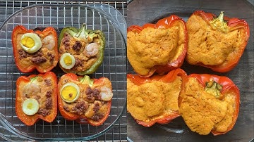 I Followed SisiYemmies Moin-moin Recipe but with a Twist | MOIN-MOIN STUFFED PEPPERS| vegan moimoi