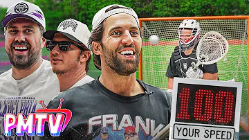 Paul Rabil Shoots 100 MPH Shot At Barstool Employee