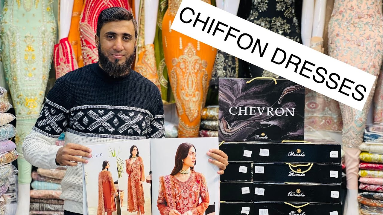 💥CHEVRON💥 By Ramsha 😍 New Vol-08 💯Pure Chiffon dresses 2024 Collection ❤️ Eid Party Wear Suits