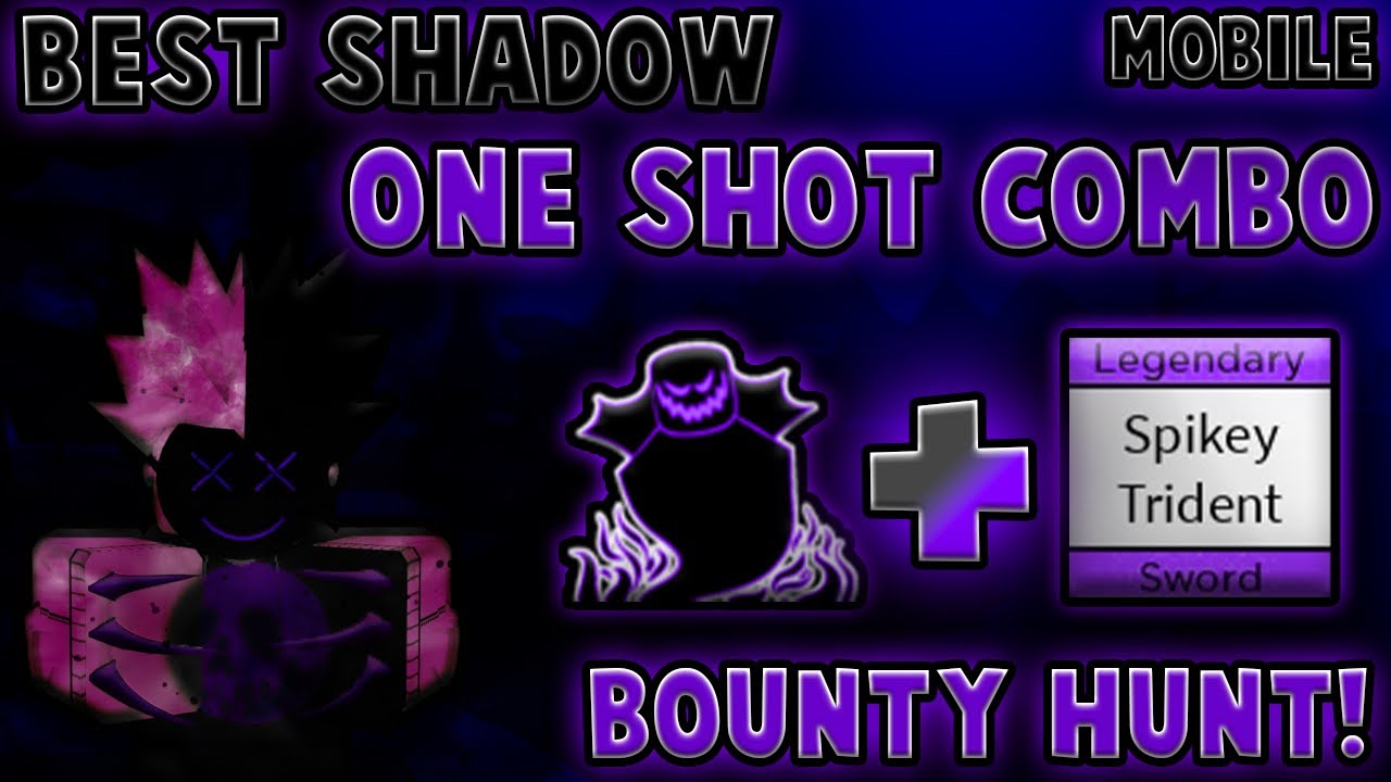 Best Fruit Shadow + Spike Trident One shot combo』Bounty Hunt l Roblox, Blox  fruits update 17