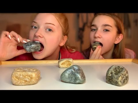 ASMR Edible Clay ROCKS  Extreme Crunchy Fizzying Eating Sounds 먹방 