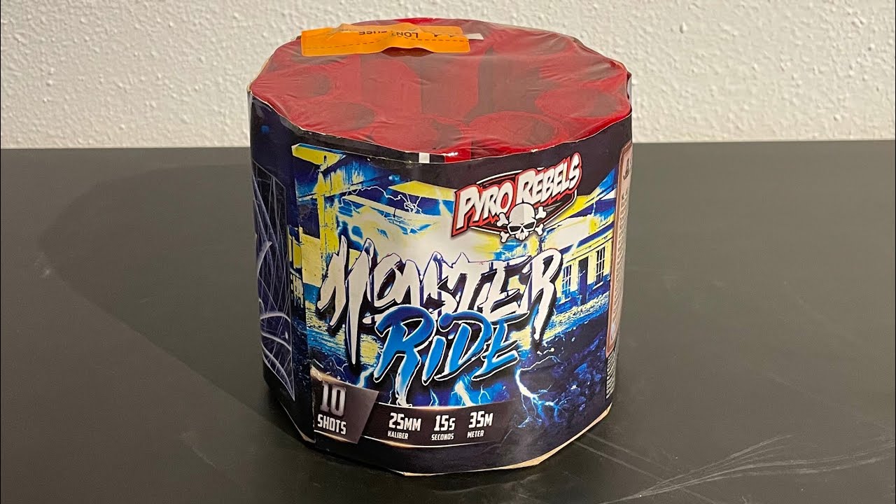 Monster Ride 2x : Vuurwerkmania : 10 Shots : 123 Gram : 25mm ...
