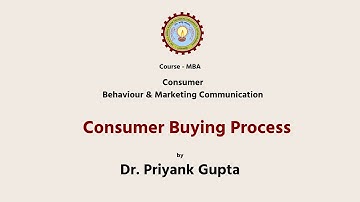 Consumer Behaviour & Marketing Communication | Consumer Buying Process | AKTU Digital Education