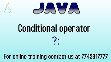 conditional operator in java in hindi