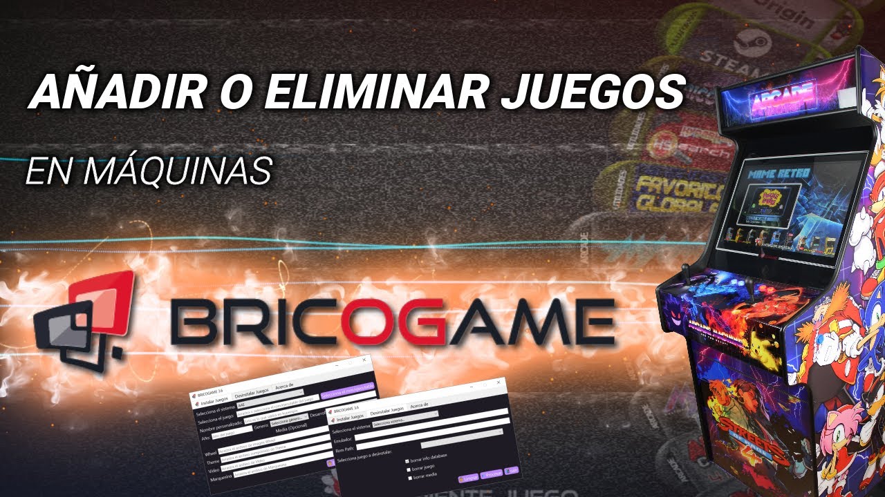 NUEVA APLICACIÓN - AÑADIR O ELIMINAR JUEGOS en máquinas BRICOGAME de ...