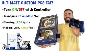 🔥 Custom PS2 Fat – Transparent, LEDs & Wireless Power! 🎮