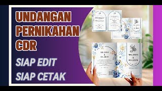 DESIGN UNDANGAN PERNIKAHAN CDR | SIAP EDIT | SIAP CETAK