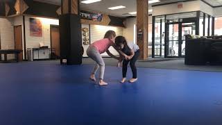 Epic no-gi jiu jitsu match between 7 year old twin girls