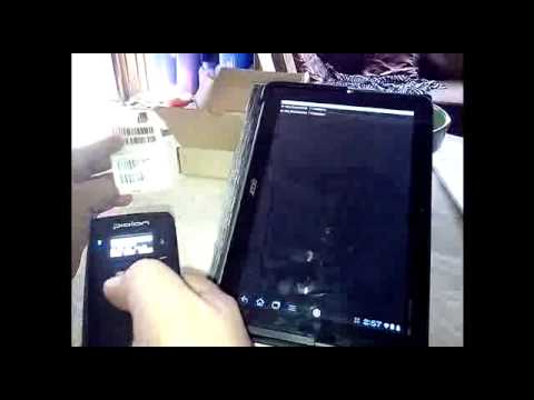 pidion barcode scanner paired with an android