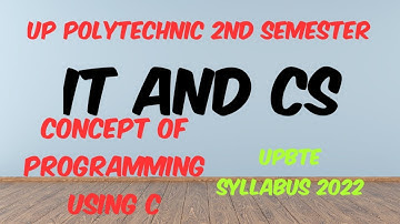 Concept of programming using c|| New syllabus|| polytechnic 2nd sem|| upbte syllabus #upbte