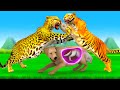 अनाथ कुत्ते के बच्चे की माँ चीता और बाघ Tiger Vs Cheetah Helps Dog Anath Kutte Ke Bacche aur Cheetah