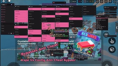 Vape V4 Config Bypasses AntiCheat! Works for most executors Delta V2.642!