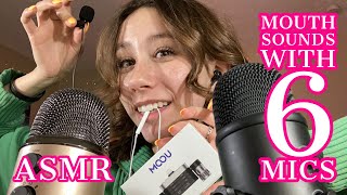 ASMR | mouth sounds with SIX different mics!! 30 mins of mouth sounds +tapping +random triggers
