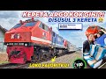 Kereta argo ditarik lokomotif merah biru rnb naik ka argo merbabu tambahan argo disusul 3 kali