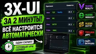 3X-UI in 2 Minutes | Reality + XHTTP + WebSocket + Auto-Generated Website