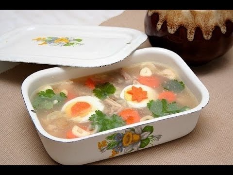 Рецепт - Куриный холодец Рецепт - Куриный холодец