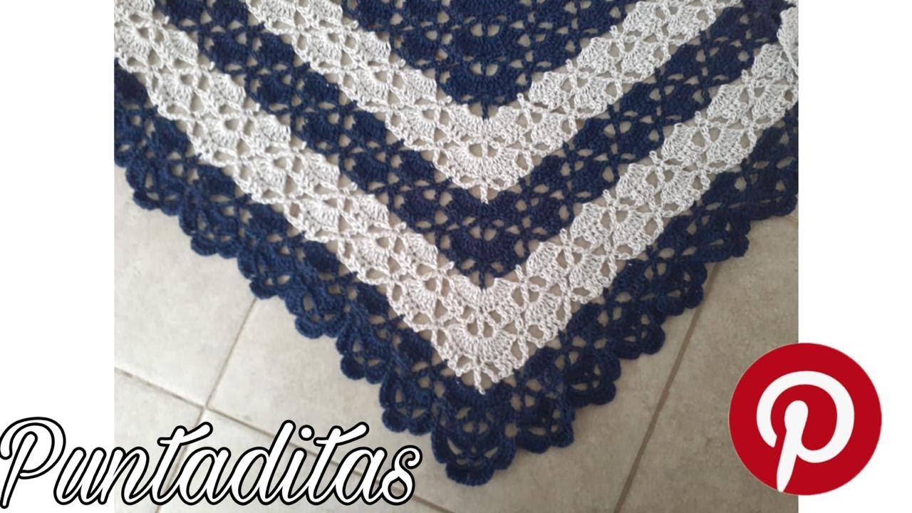 CROCHET 🧶chal shawl PRINCIPIANTES🧶 Pinterest FACIL👌y RAPIDO🚀. Puntaditas