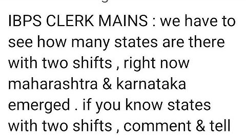 IBPS CLERK/ CSA MAIN - HOW MANY SHIFT . ANY NORMALIZATION???