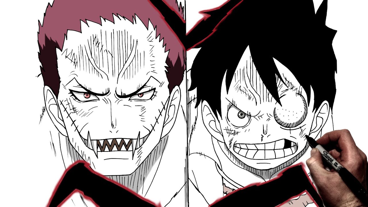 Drawing Luffy vs Katakuri _ One Piece 