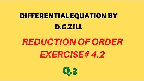 Ex.4.2.Q.3.Differential Equation by D.G.Zill