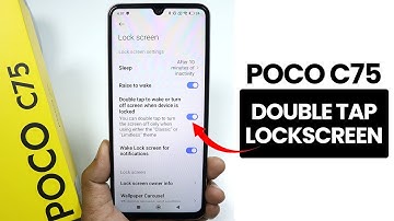 Enable Double Tap to ON/OFF Screen in Poco C75 - Gesture Settings
