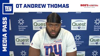 Andrew Thomas: Discusses Energetic New O-Line Coach Carmen Bricillo | New York Giants