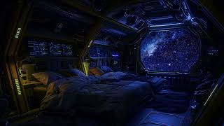 Starship Sleeping Quarters | Relaxing Space Travel | Spaceship Ambience with Deep Bass for Sleep