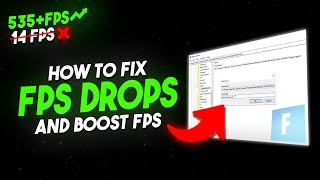 🔧 how to fix fps drops & boost fps in fortnite !✅ (chapter 5 season 1)