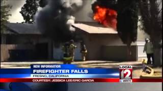 Fresno, calif. (ap) -- a fresno firefighter has been badly burned
after falling through roof while battling house fire.fresno fire chief
kerri donis said...