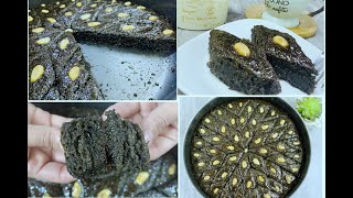 صينية |هريسة القزحة الفلسطينية بكل التفاصيل والاسرار black sesame semolina cake recipe 