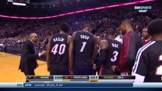 Chris Bosh Drills a Long 3-Pointer to Beat Portland