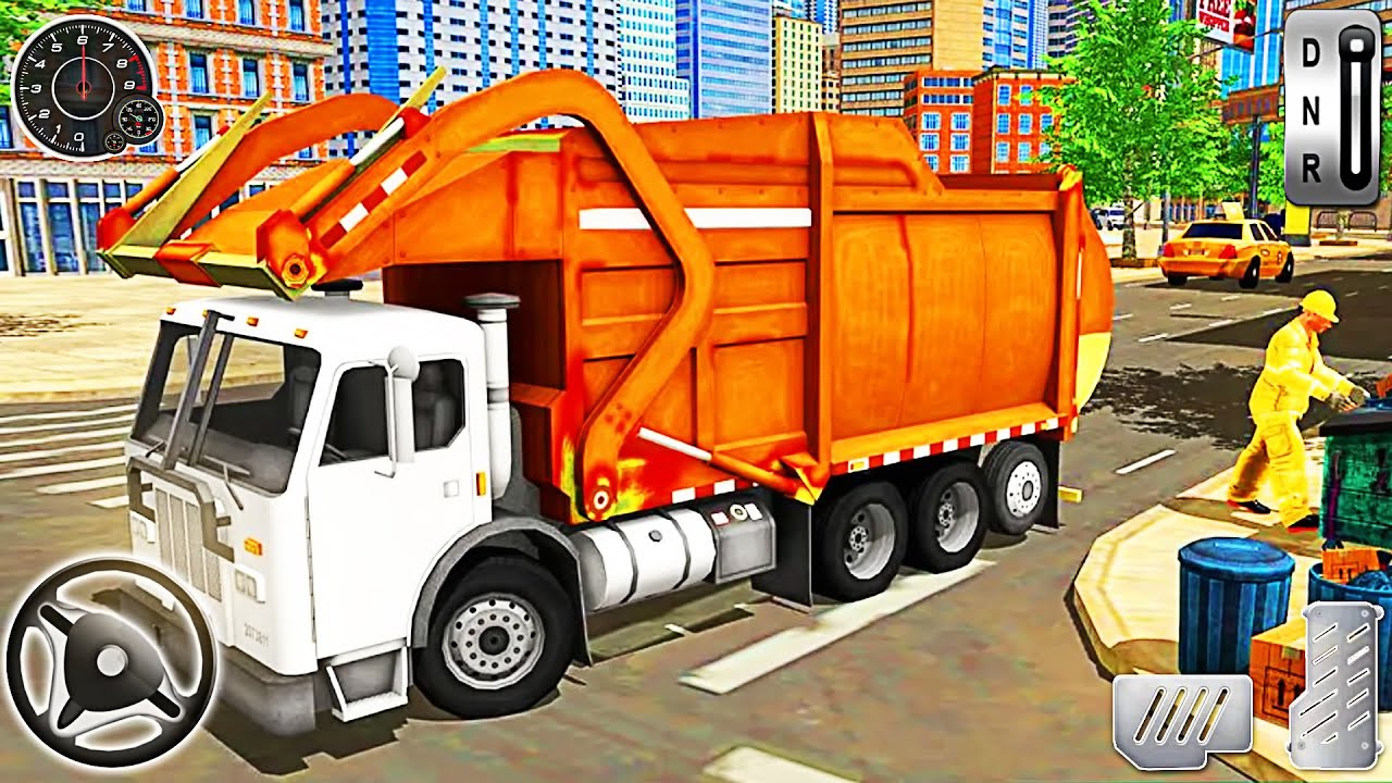 Garbage Truck City Cleaner Truck Driving Garbage Trash Dump2020 Best Android Gameplay Youtube - trash townroblox garbage simulatorep 1