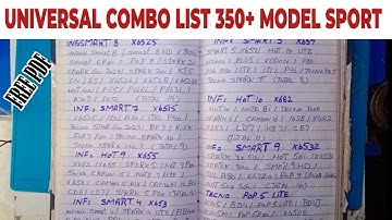 Universal combo list / universal combo list 2025 / universal combo folder list pdf 